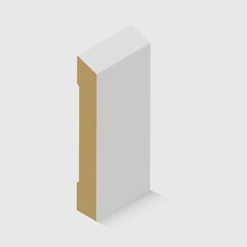 A detailed, beveled timber moulding in MDF 140 x 18mm