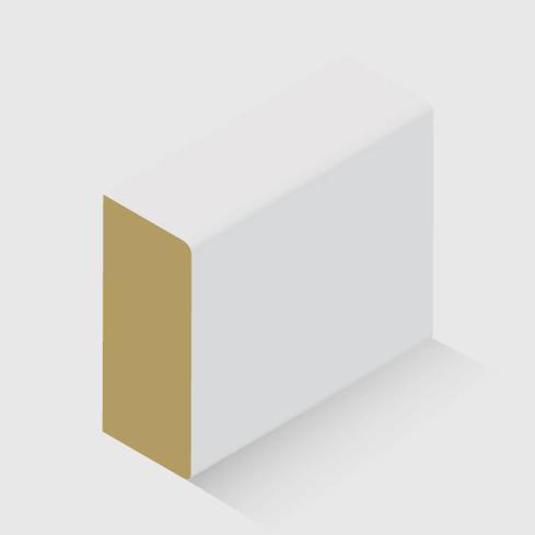 A rectangle moulding in MDF 42 x 18mm