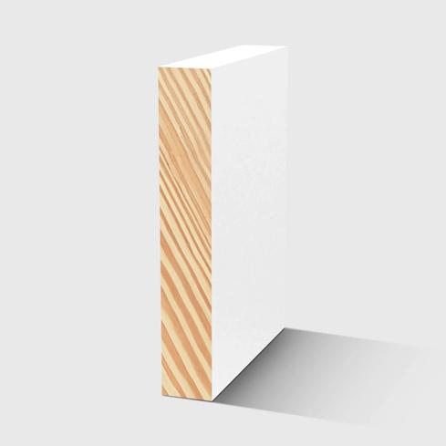 A rectangle timber moulding in Primed FJ Pine 67 x 11mm