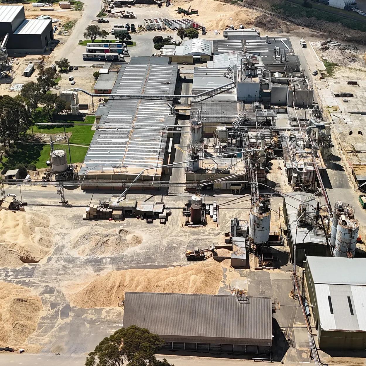 Aerial photograph of the Mount Gambier building construction in progress