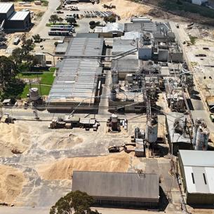 Aerial photograph of the Mount Gambier building construction in progress