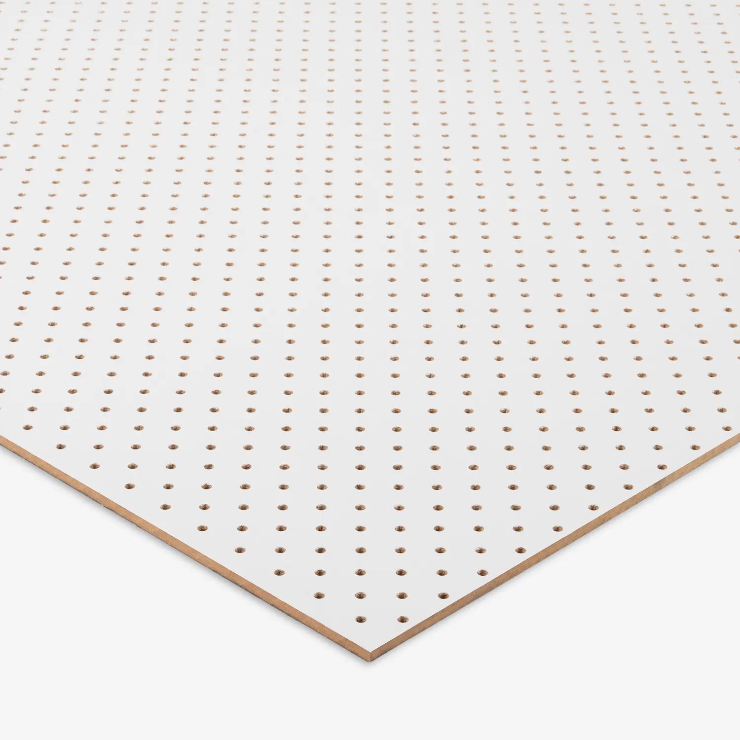 A MDF Pegboard panel in White