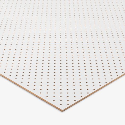 A MDF Pegboard panel in White