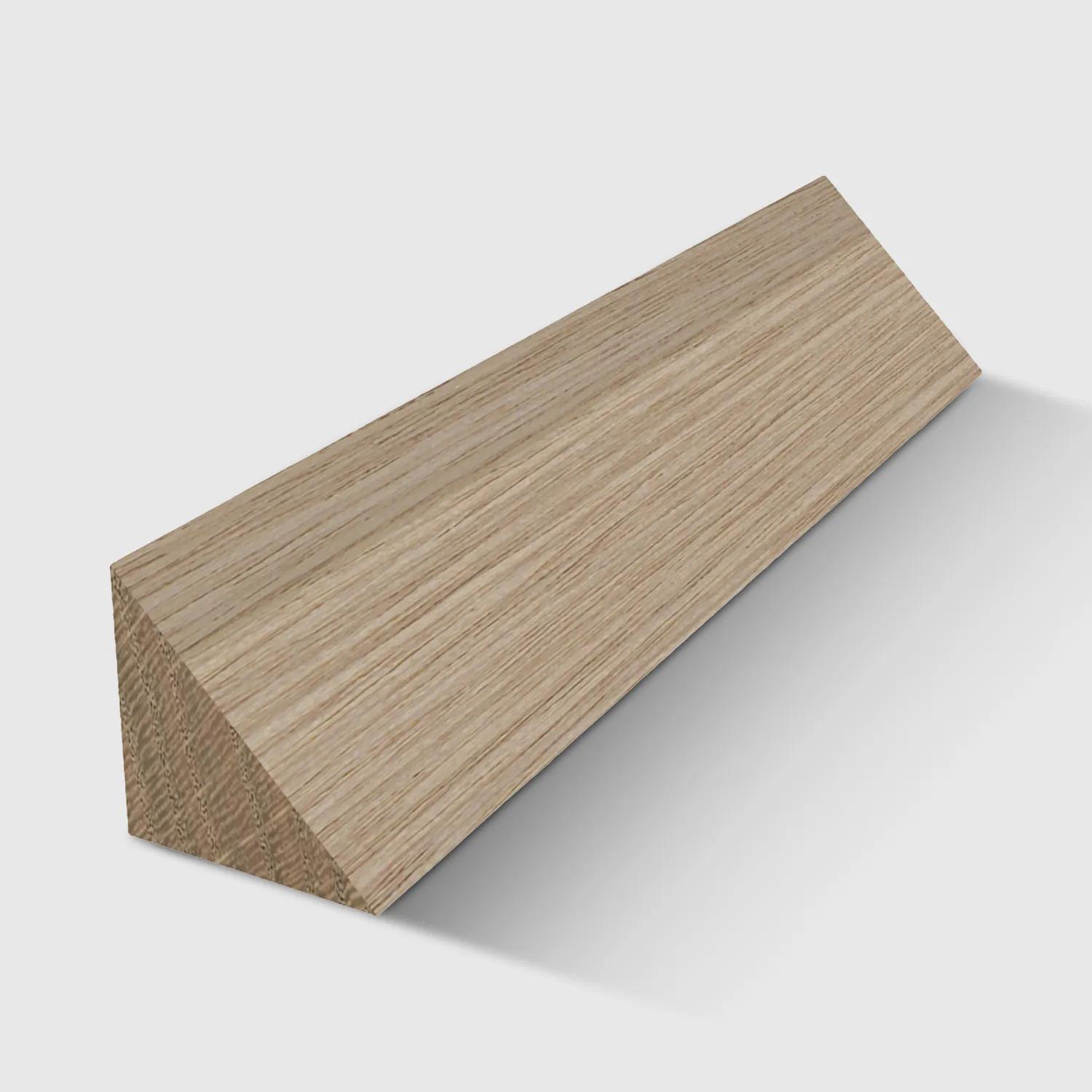 A triangular corner timber moulding in Tasmanian Oak 8 x 8mm 2.4m