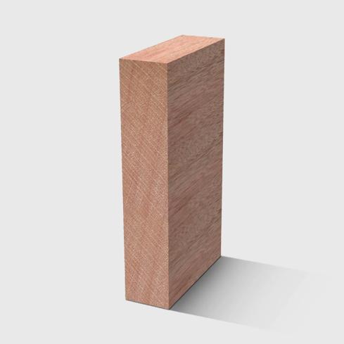 A rectangle timber moulding in Meranti 91 x 18mm
