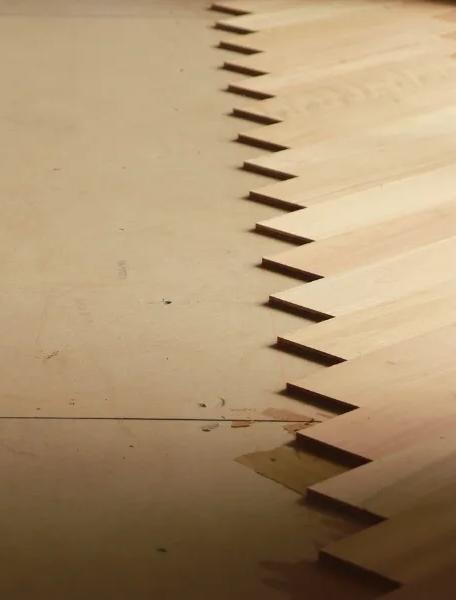 Parquetry floor being installed over STRUCTApanel