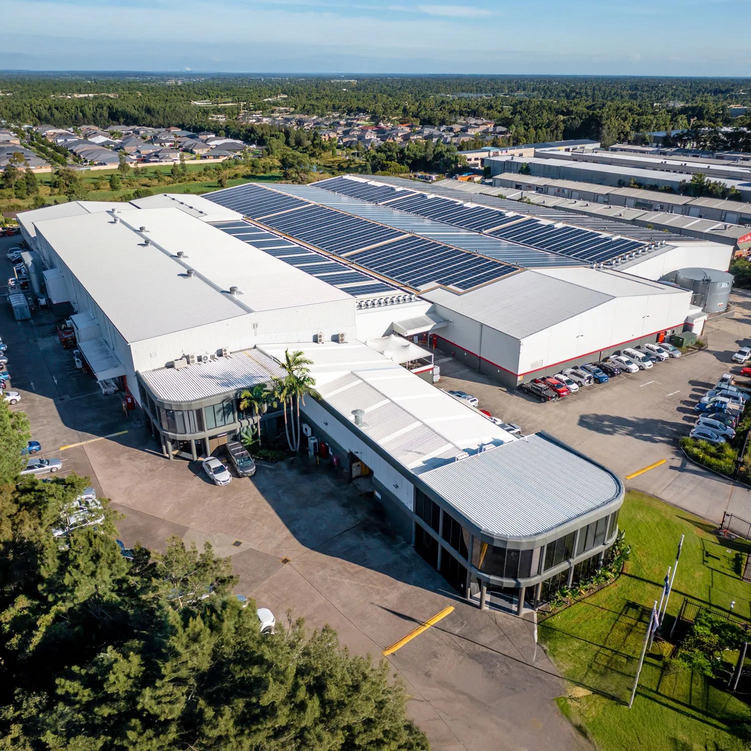 Aerial photograph of the Charmhaven factory