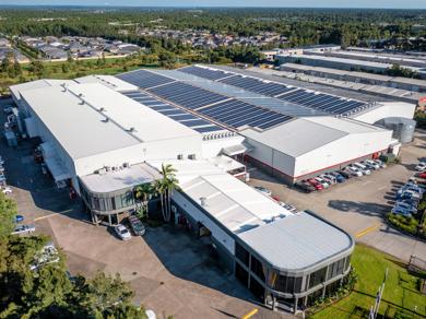 Aerial photograph of the Charmhaven factory
