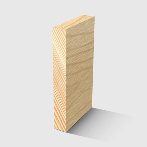 A rectangle timber moulding in Clear Pine 90 x 12mm