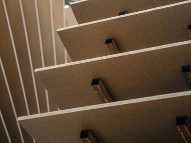 A collection of stacked STRUCTAflor panels
