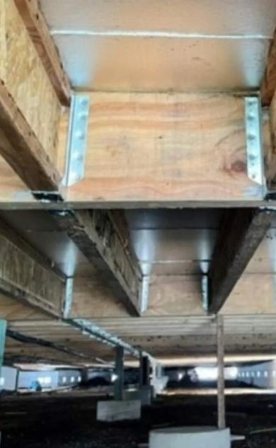 This is a picture of unfinished wooden beams