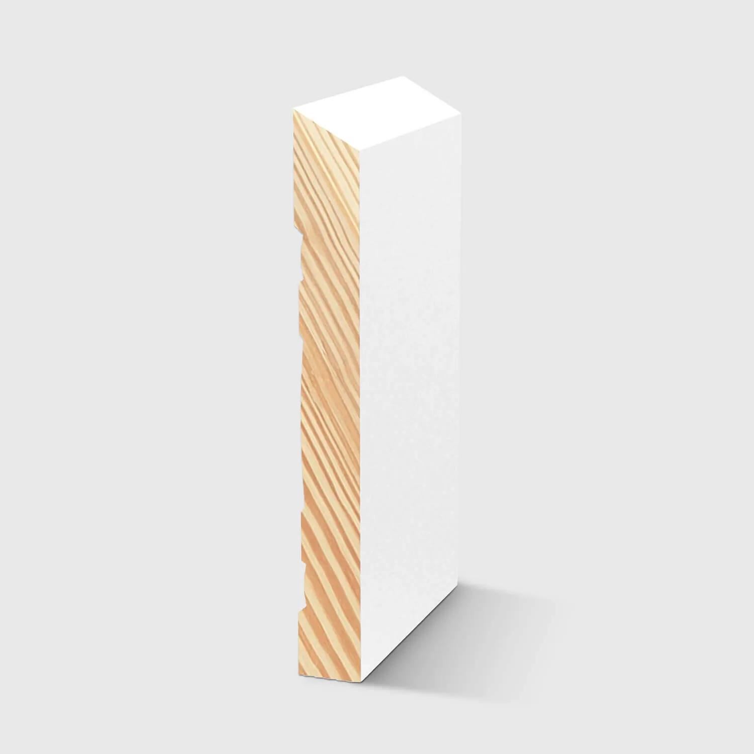 A detailed, beveled timber moulding in Timber Primed FJ Pine 92 x 11mm