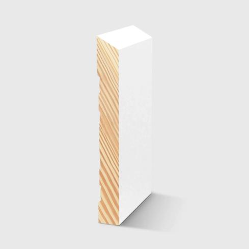 A detailed, beveled timber moulding in Timber Primed FJ Pine 92 x 11mm