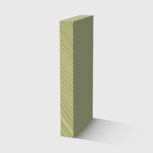 A rectangle timber moulding in H3 Primed Pine 92 x 11mm