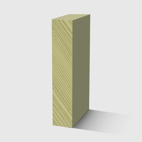 A rectangle timber moulding in H3 Primed Pine 110 x 18m