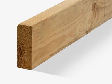 A piece of a long wooden plank