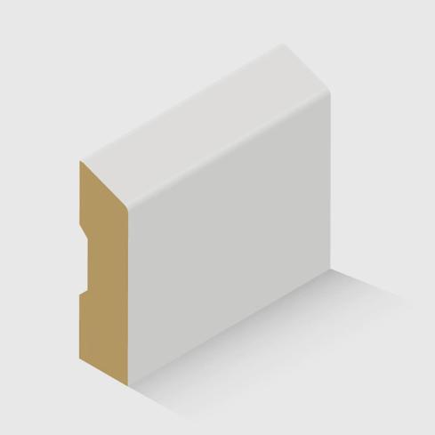 A detailed, beveled timber moulding in MDF 42 x 12mm