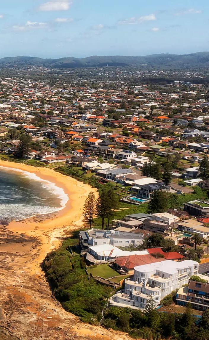 Beautiful ocean view from above