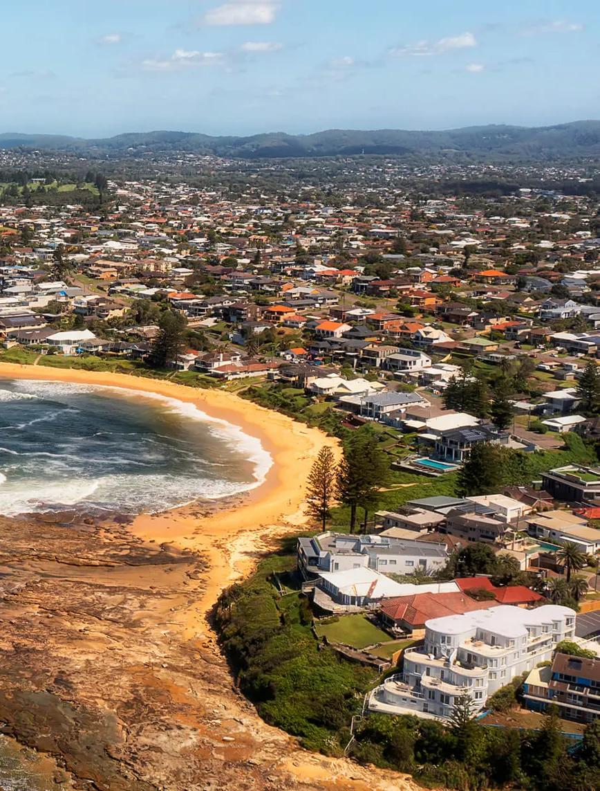 Beautiful ocean view from above