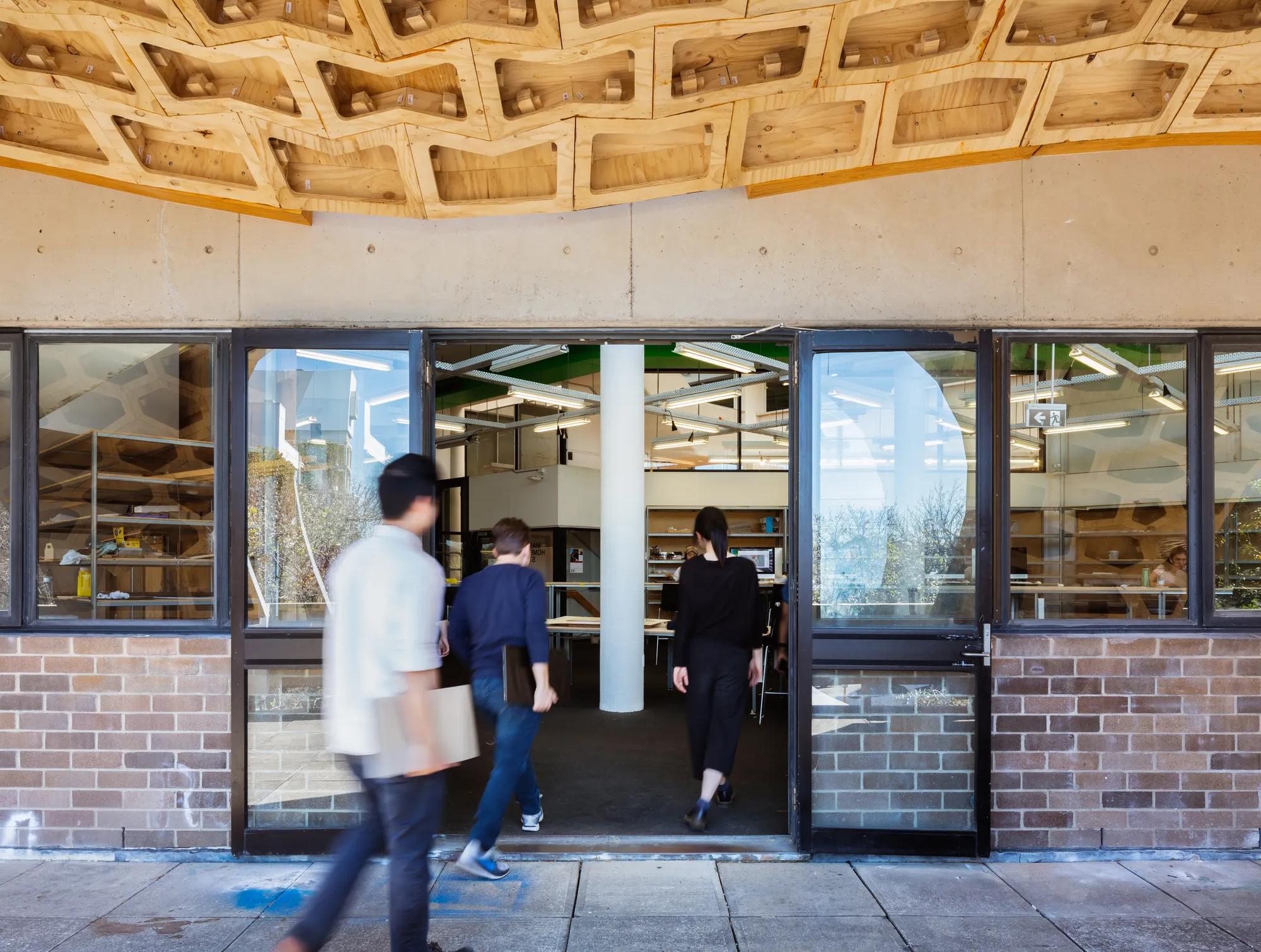 Ecoply plywood at University of Sydney HexBox project