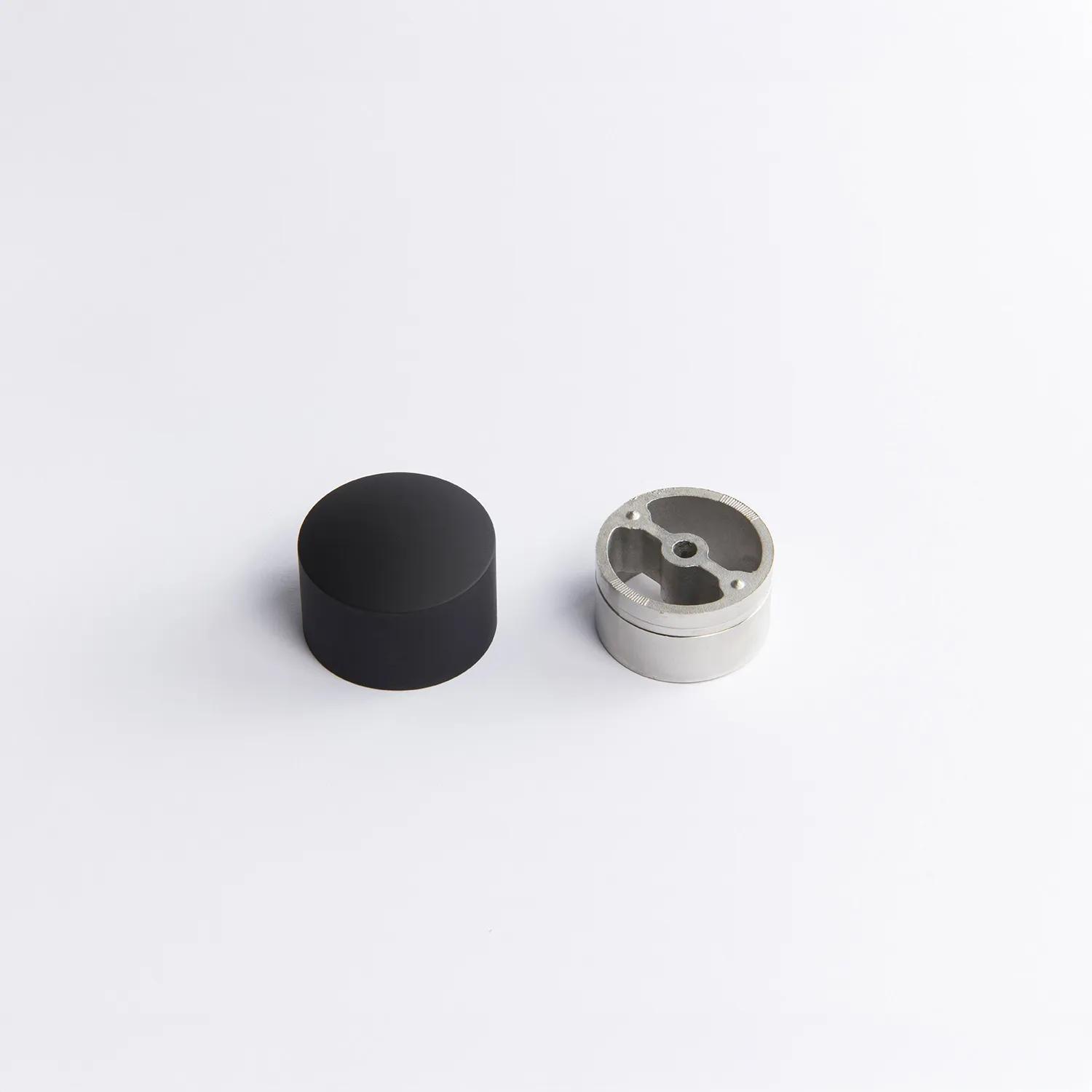 A rounded Black cap used for handrail systems 30mm 43mm