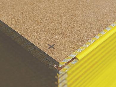 Two close-up views of General Purpose STRUCTAflor panel surfaces