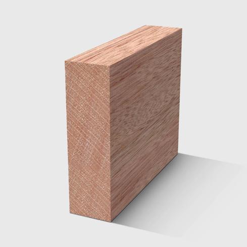 A rectangle timber moulding in Meranti 41 x 12mm