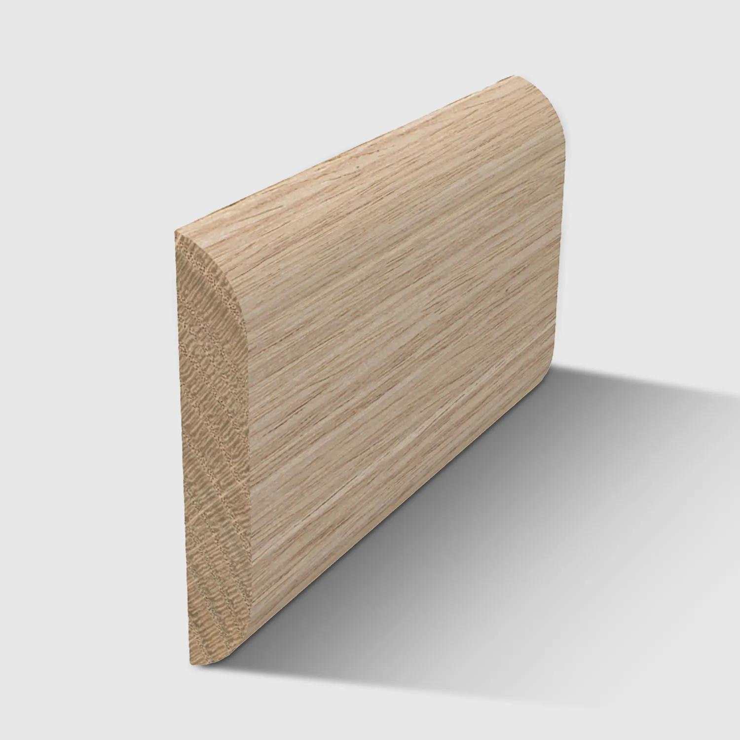 A timber moulding with a curved top and bottom in Tasmanian Oak 30 x 5mm