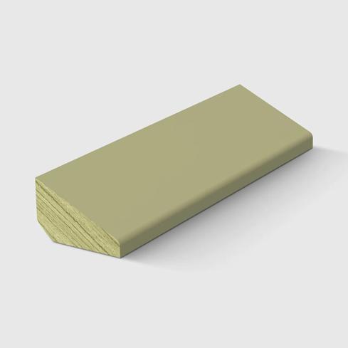 A Beveled Glass Bead timber moulding in H3 Primed Pine 19 x 12mm