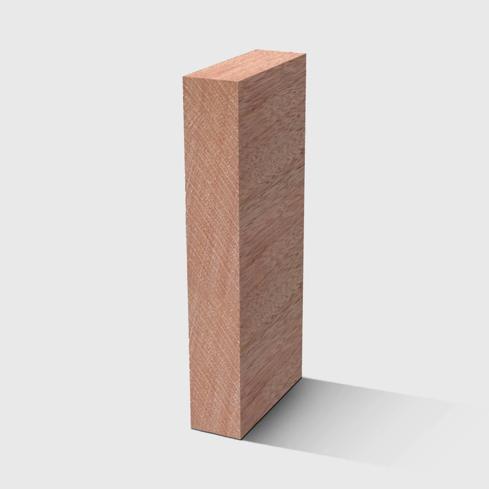 A rectangle timber moulding in Meranti 115 x 18mm