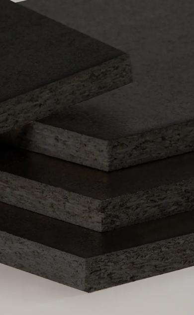 A stack ofSTRUCTApanel black panels corner