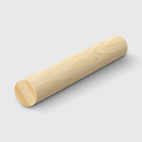 A cylindrical timber dowel in Clear Pine 16mm