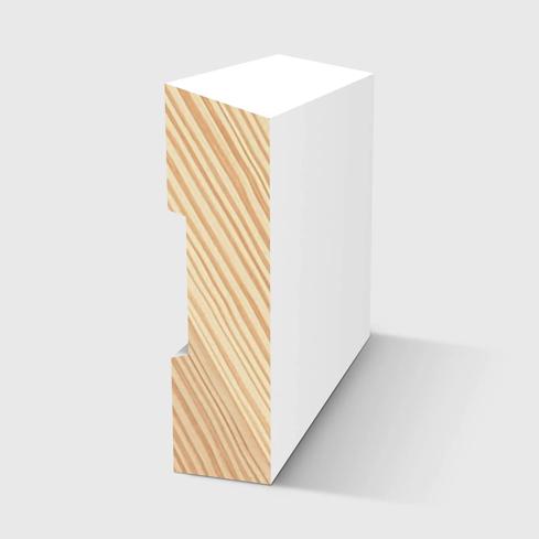 A detailed, beveled timber moulding in Timber Primed FJ Pine 42 x 11mm