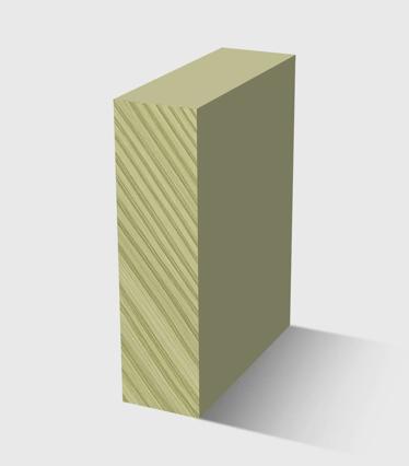 A rectangle timber moulding in H3 Primed Pine 66 x 18mm