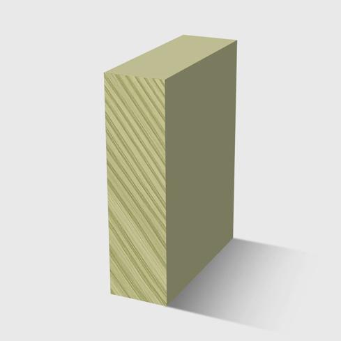 A rectangle timber moulding in H3 Primed Pine 66 x 18mm