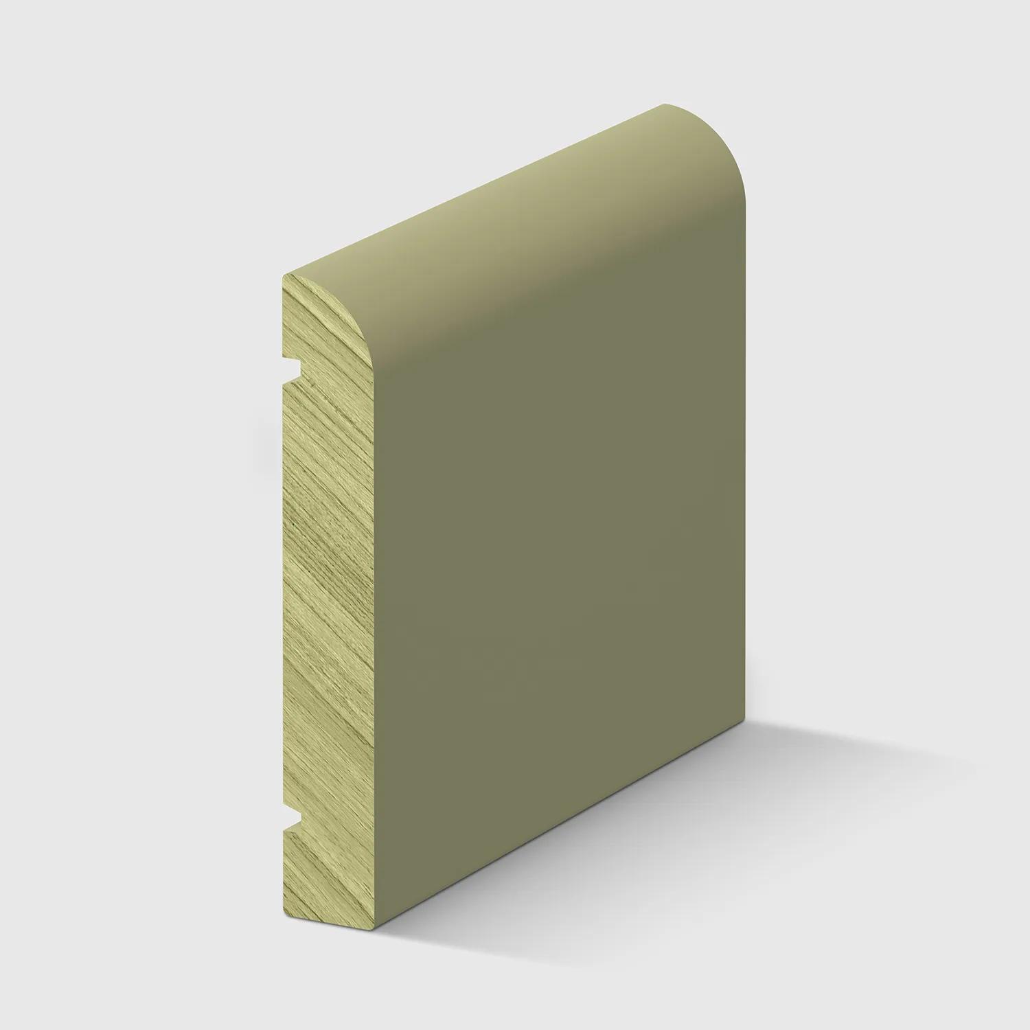 a flat timber fascia board with a small recessed s along one in H3 Primed FJ Pine 190 x 30mm 2.7m