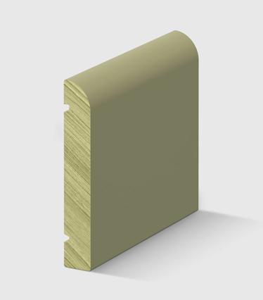 a flat timber fascia board with a small recessed s along one in H3 Primed FJ Pine 190 x 30mm 2.7m