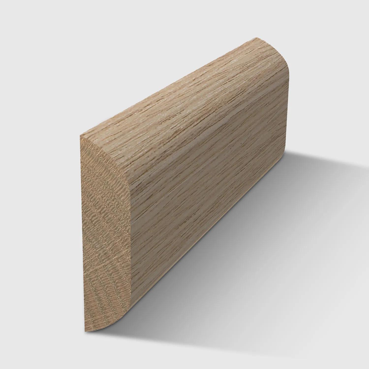 A timber moulding with a curved top and bottom in Tasmanian Oak 20 x 5mm