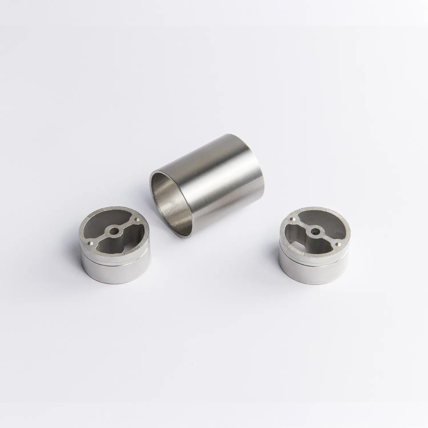 A cylindrical steel joiner in Stainless Steel 50mm 43mm