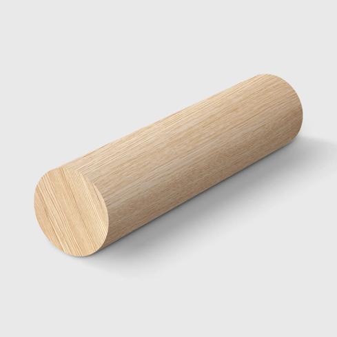 A cylindrical timber dowel in Tasmanian Oak 25.4mm