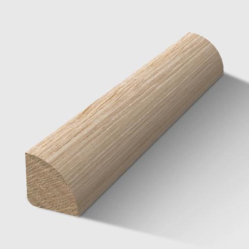 A rounded corner timber moulding in Tasmanian Oak 6 x 6mm 2.4m