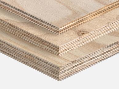 This is an image of wooden sheets stacked up vertically against a white background