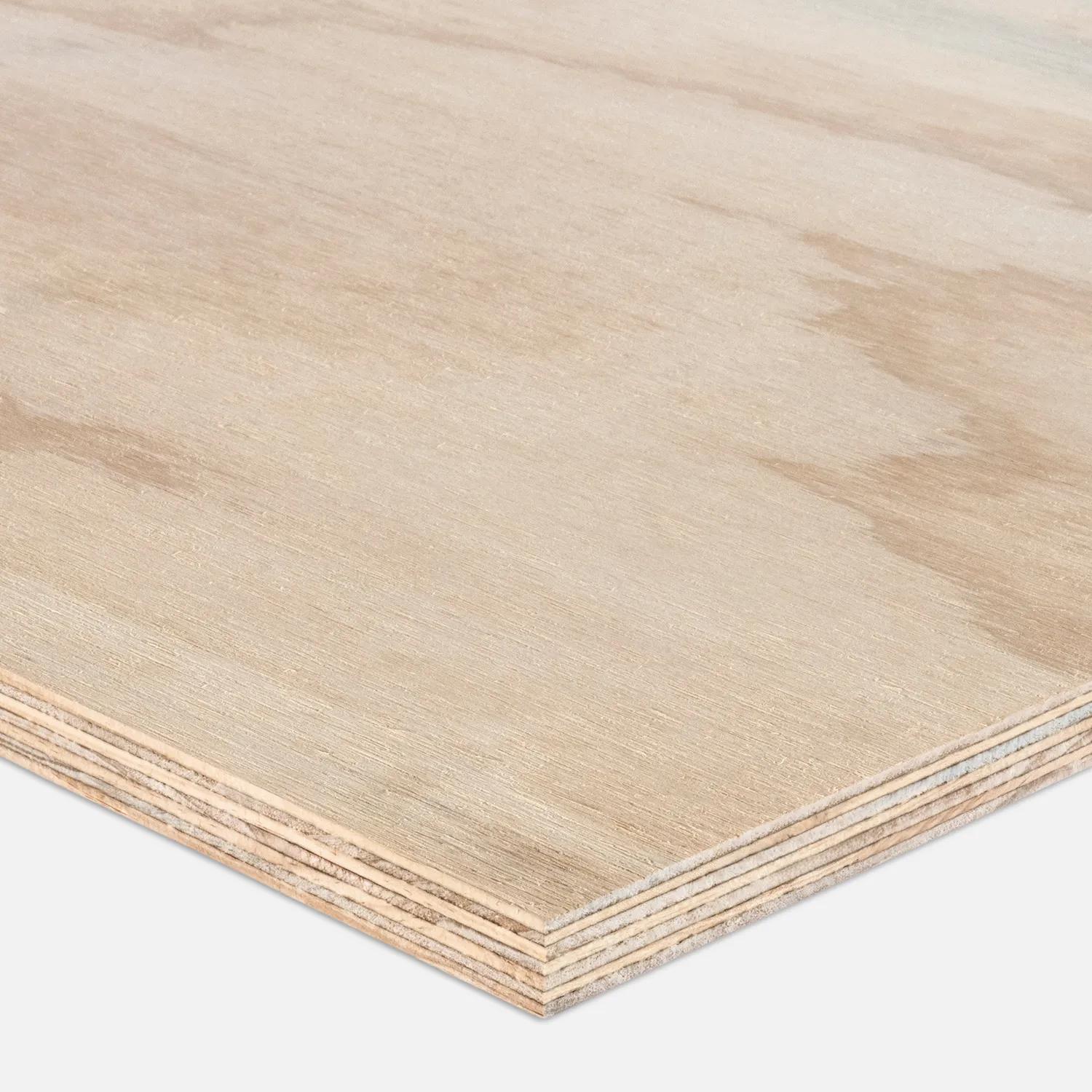 Two sheets of plywood stacked side by side