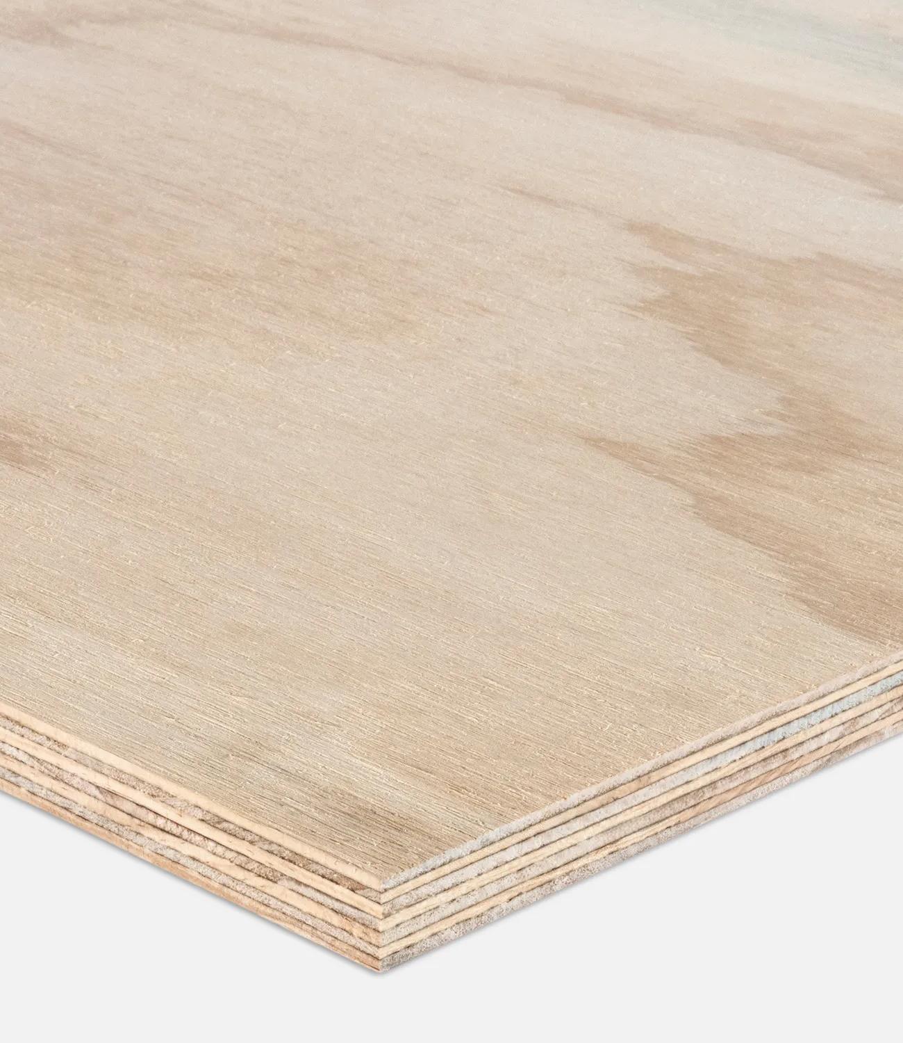 Two sheets of plywood stacked side by side