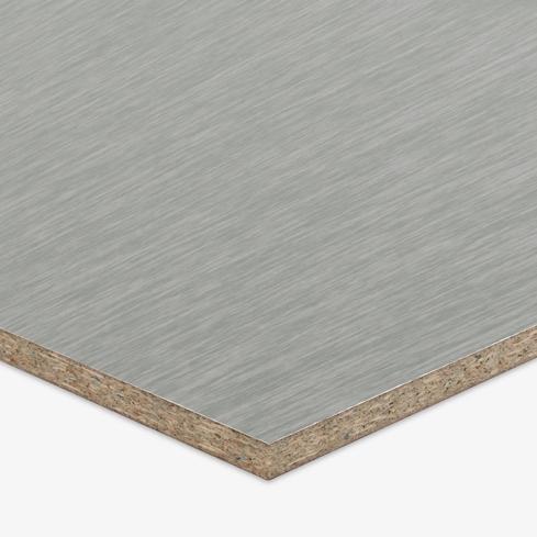 Porta Everyday Materials brushed stainless accessory, 16mm carcass backing
