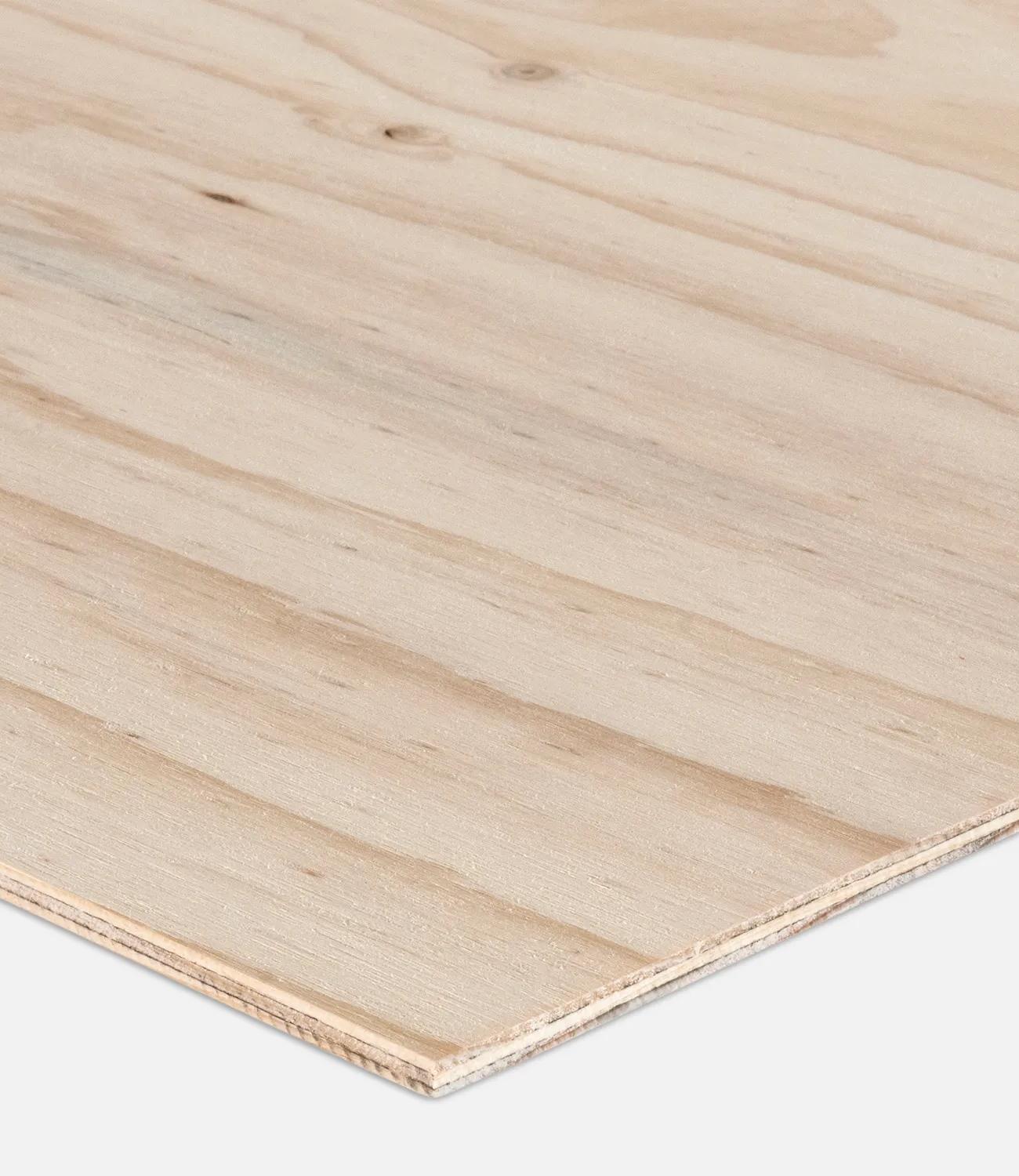 Two sheets of plywood stacked side by side
