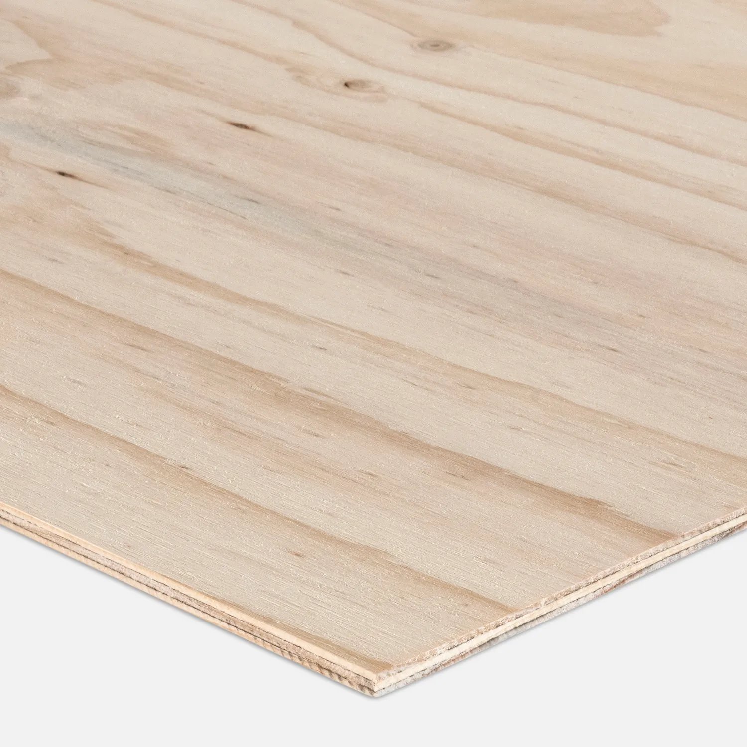 Two sheets of plywood stacked side by side