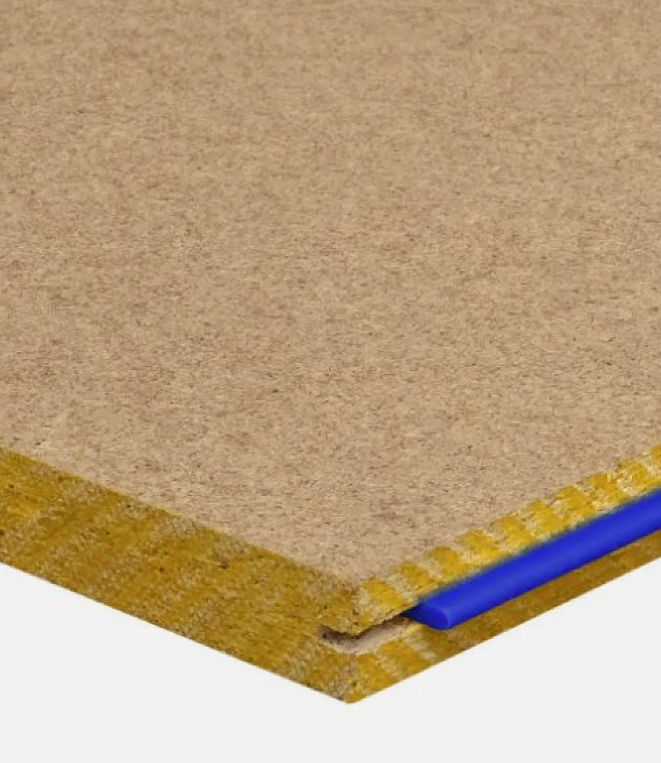 Close-up of a Blue tongue STRUCTAflor panel edge