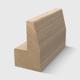 A timber moulding with an angled face and rounded top edge in Tasmanian Oak 31 x 19mm