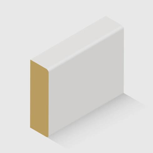 A rectangle moulding in MDF 42 x 12mm